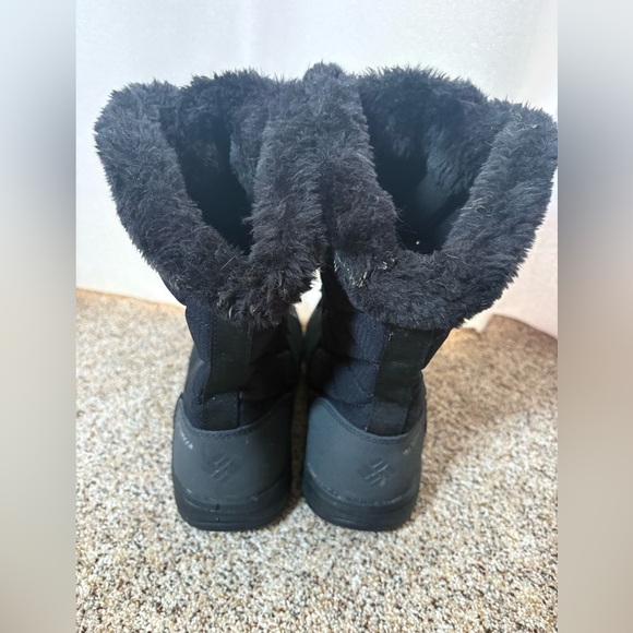 Columbia Women's Ice Maiden II Black Snow Winter Waterproof Fur Boots Size 9 GUC - Picture 4 of 6